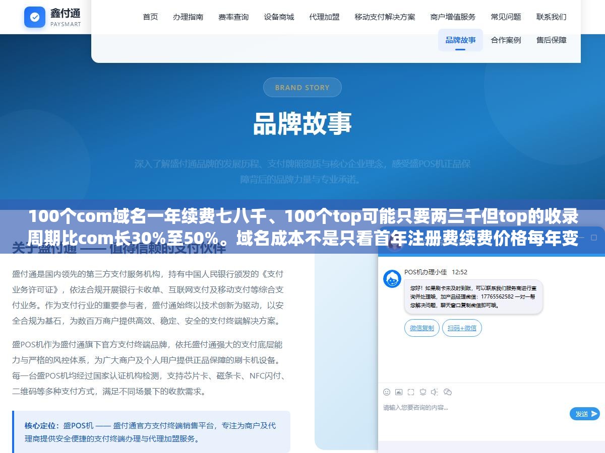 2 - 100个com域名一年续费七八千、100个top可能只要两三千但top的收录周期比com长30%至50%。域名成本不是只看首年注册费续费价格每年变注册商首年优惠到期续费翻倍，三四年下来top的总成本可能反而比com高 - UC建站系统