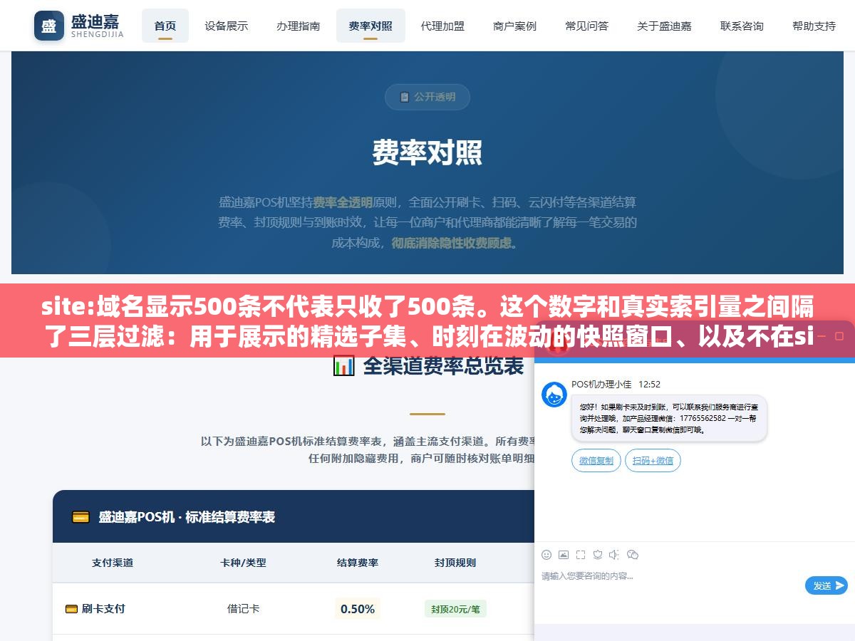 site:域名显示500条不代表只收了500条。这个数字和真实索引量之间隔了三层过滤:用于展示的精选子集、时刻在波动的快照窗口、以及不在site:里体现的大量长尾URL,80%的收录量你根本看不见 3 - site:域名显示500条不代表只收了500条。这个数字和真实索引量之间隔了三层过滤:用于展示的精选子集、时刻在波动的快照窗口、以及不在site:里体现的大量长尾URL,80%的收录量你根本看不见 - UC建站系统