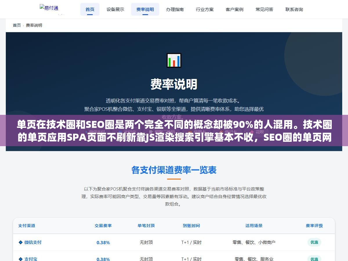 3 - 单页在技术圈和SEO圈是两个完全不同的概念却被90%的人混用。技术圈的单页应用SPA页面不刷新靠JS渲染搜索引擎基本不收，SEO圈的单页网站只有一个URL所有内容在一个页面上搜索引擎能正常解析。会分的人建站方向不歪不会分的人建完没人看 - UC建站系统
