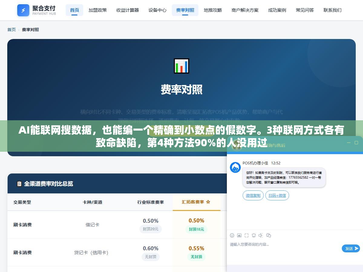 AI能联网搜数据,也能编一个精确到小数点的假数字。3种联网方式各有致命缺陷,第4种方法90%的人没用过 1 - AI能联网搜数据,也能编一个精确到小数点的假数字。3种联网方式各有致命缺陷,第4种方法90%的人没用过 - UC建站系统