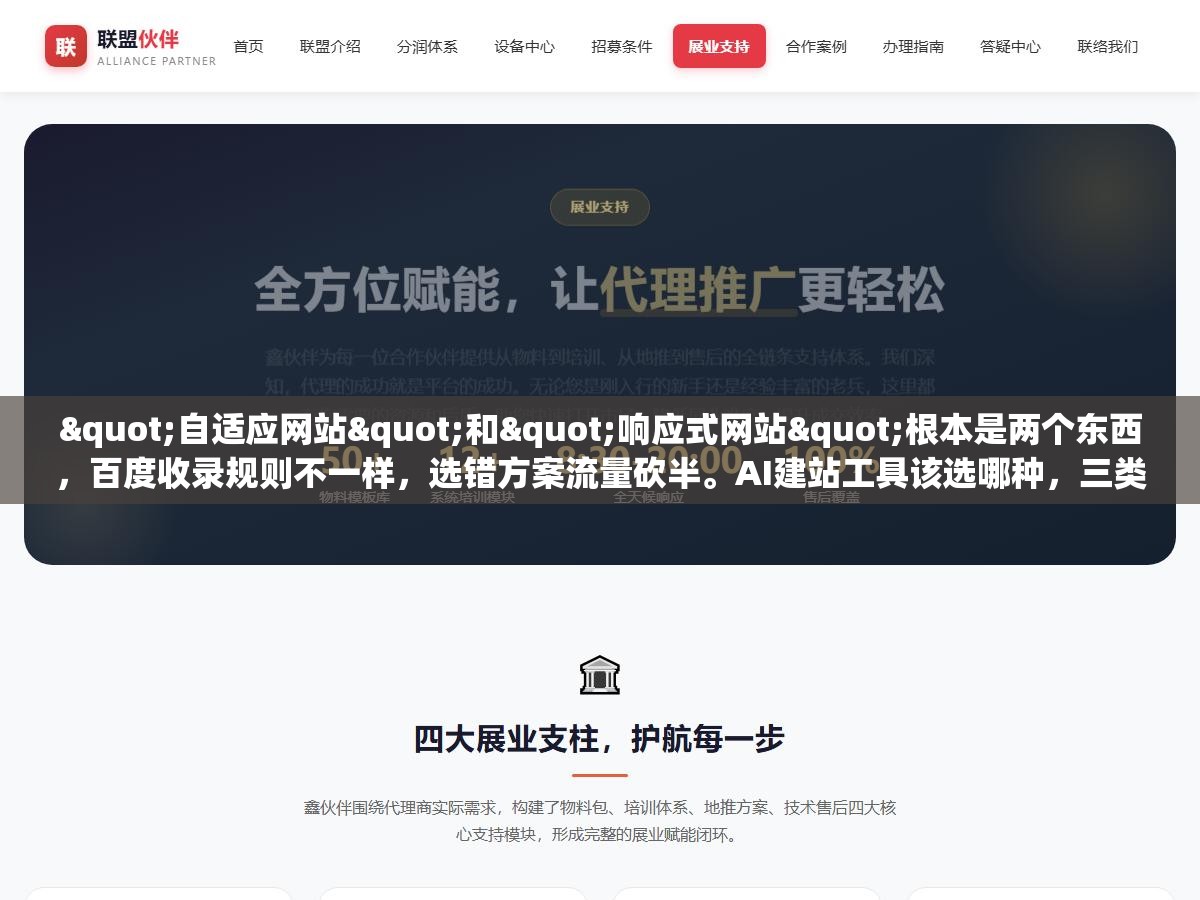 1 - "自适应网站"和"响应式网站"根本是两个东西，百度收录规则不一样，选错方案流量砍半。AI建站工具该选哪种，三类方案的成本和翻车点 - UC建站系统