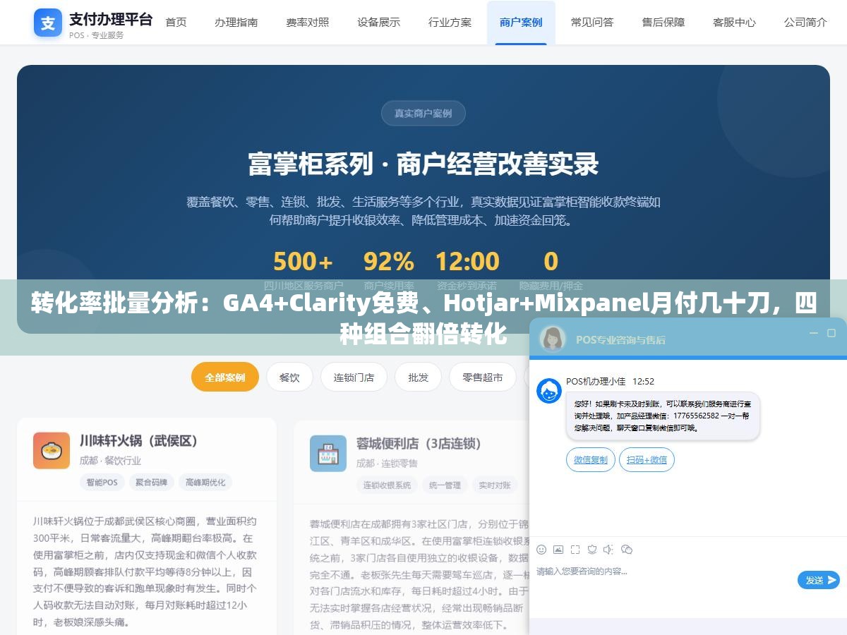 1 - 转化率批量分析：GA4+Clarity免费、Hotjar+Mixpanel月付几十刀，四种组合翻倍转化 - UC建站系统