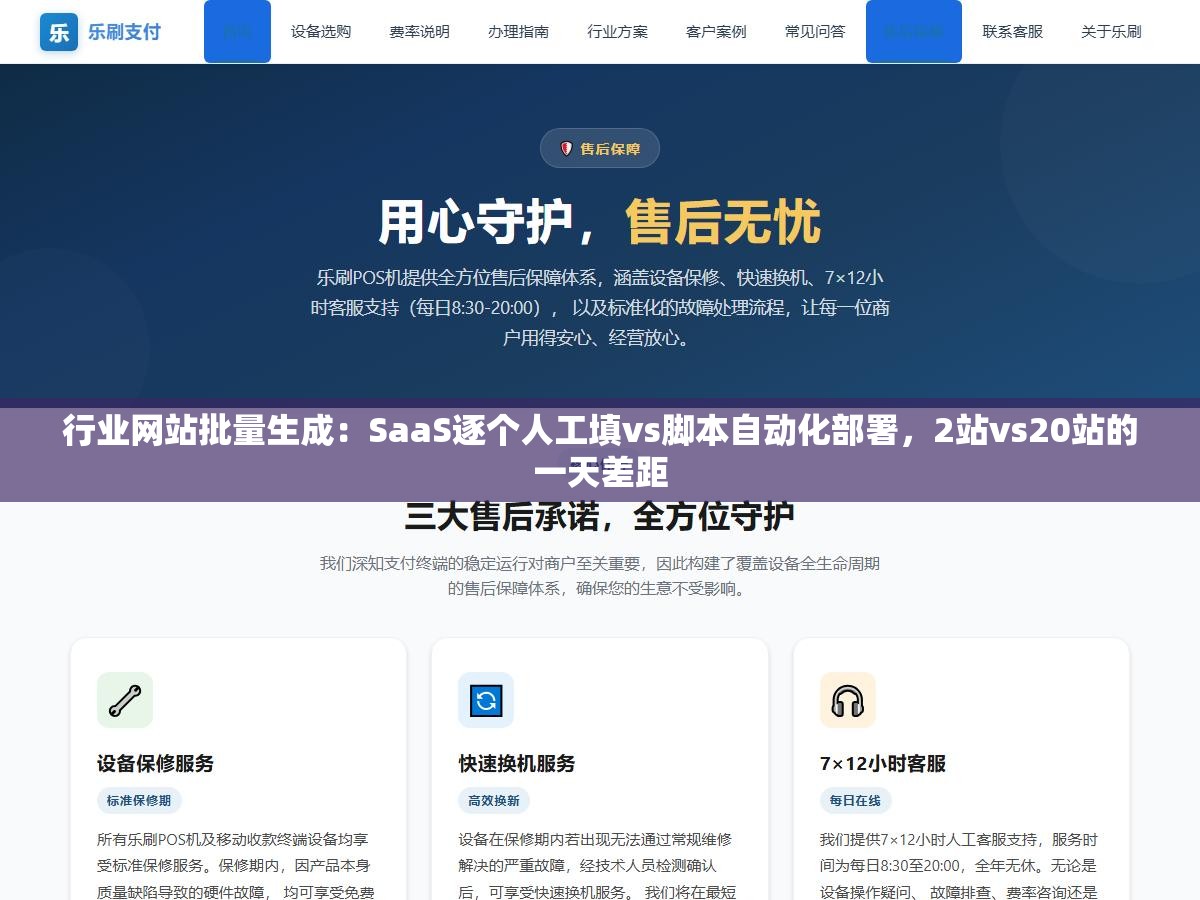 行业网站批量生成:SaaS逐个人工填vs脚本自动化部署,2站vs20站的一天差距 3 - 行业网站批量生成:SaaS逐个人工填vs脚本自动化部署,2站vs20站的一天差距 - UC建站系统