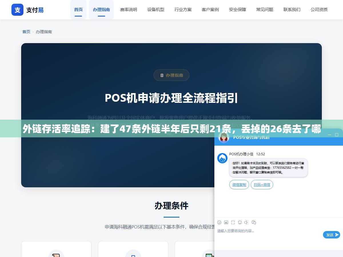 1 - 外链存活率追踪：建了47条外链半年后只剩21条，丢掉的26条去了哪 - UC建站系统