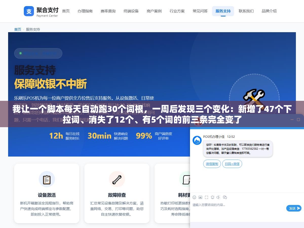 我让一个脚本每天自动跑30个词根,一周后发现三个变化:新增了47个下拉词、消失了12个、有5个词的前三条完全变了 2 - 我让一个脚本每天自动跑30个词根,一周后发现三个变化:新增了47个下拉词、消失了12个、有5个词的前三条完全变了 - UC建站系统