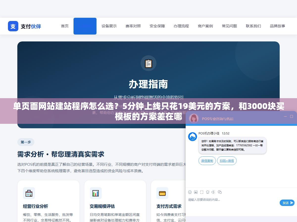 3 - 单页面网站建站程序怎么选？5分钟上线只花19美元的方案，和3000块买模板的方案差在哪 - UC建站系统