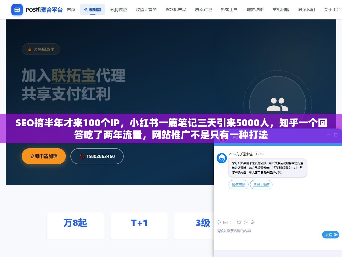 SEO搞半年才来100个IP,小红书一篇笔记三天引来5000人,知乎一个回答吃了两年流量,网站推广不是只有一种打法 1 - SEO搞半年才来100个IP,小红书一篇笔记三天引来5000人,知乎一个回答吃了两年流量,网站推广不是只有一种打法 - UC建站系统