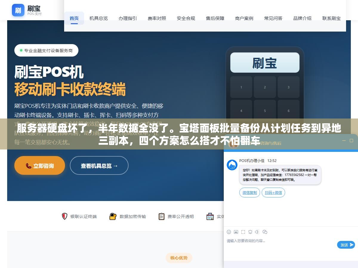 1 - 服务器硬盘坏了，半年数据全没了。宝塔面板批量备份从计划任务到异地三副本，四个方案怎么搭才不怕翻车 - UC建站系统