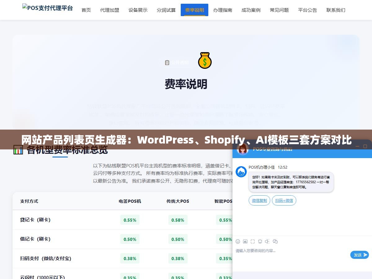 2 - 网站产品列表页生成器：WordPress、Shopify、AI模板三套方案对比 - UC建站系统