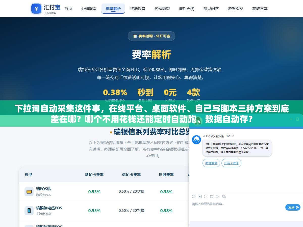 2 - 下拉词自动采集这件事，在线平台、桌面软件、自己写脚本三种方案到底差在哪？哪个不用花钱还能定时自动跑、数据自动存？ - UC建站系统