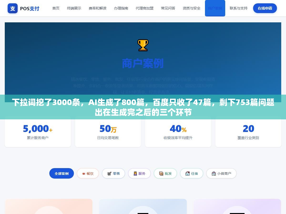 2 - 下拉词挖了3000条，AI生成了800篇，百度只收了47篇，剩下753篇问题出在生成完之后的三个环节 - UC建站系统