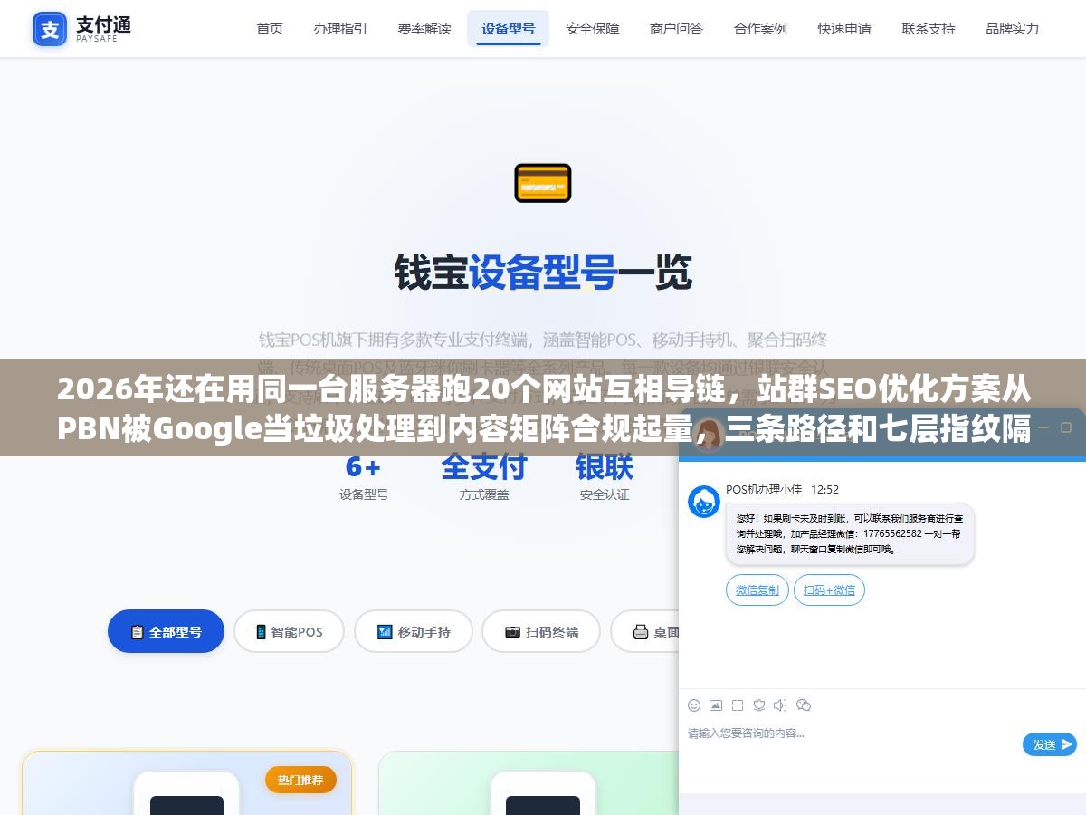 2 - 2026年还在用同一台服务器跑20个网站互相导链，站群SEO优化方案从PBN被Google当垃圾处理到内容矩阵合规起量，三条路径和七层指纹隔离把多站协同从找死变成长效流量池 - UC建站系统