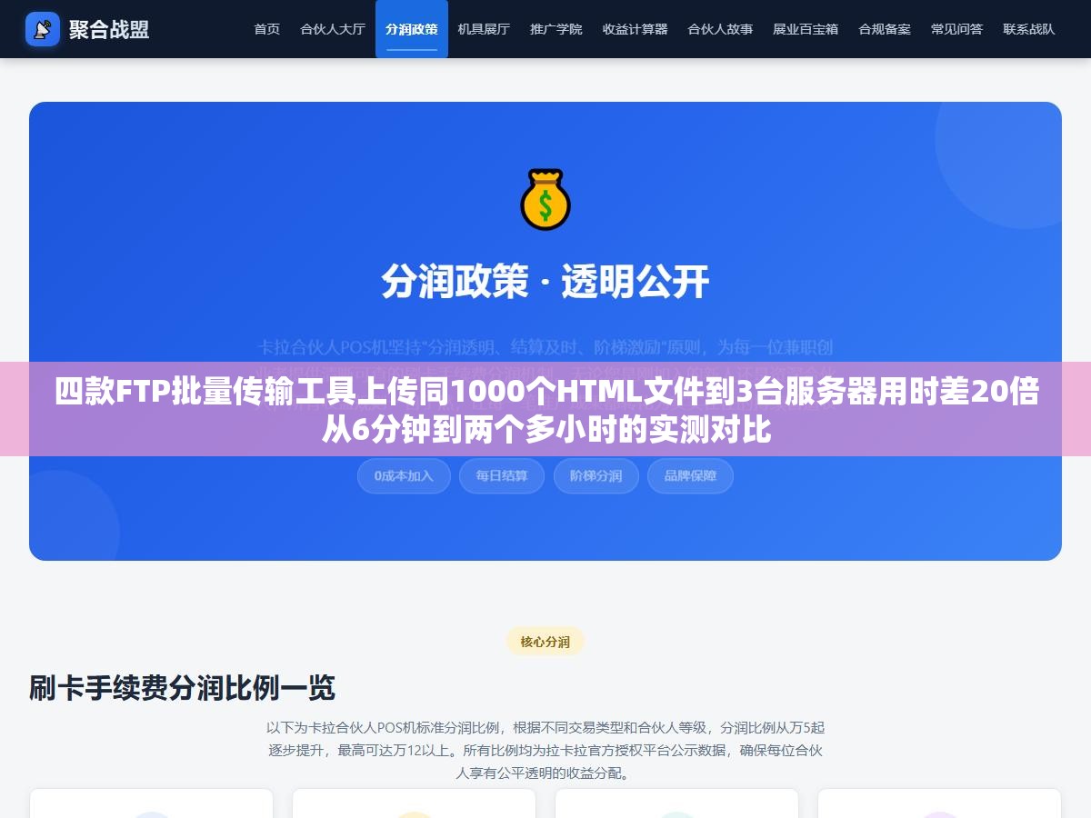 四款FTP批量传输工具上传同1000个HTML文件到3台服务器用时差20倍从6分钟到两个多小时的实测对比 2 - 四款FTP批量传输工具上传同1000个HTML文件到3台服务器用时差20倍从6分钟到两个多小时的实测对比 - UC建站系统