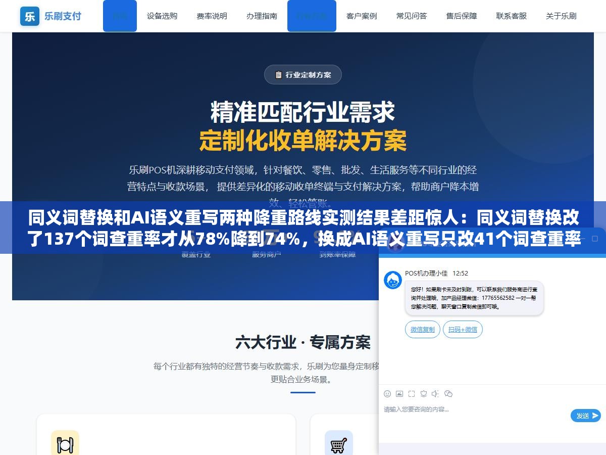 同义词替换和AI语义重写两种降重路线实测结果差距惊人:同义词替换改了137个词查重率才从78%降到74%,换成AI语义重写只改41个词查重率直接从78%掉到12% 1 - 同义词替换和AI语义重写两种降重路线实测结果差距惊人:同义词替换改了137个词查重率才从78%降到74%,换成AI语义重写只改41个词查重率直接从78%掉到12% - UC建站系统