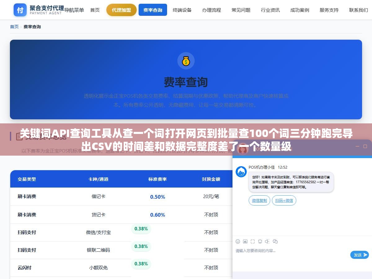 关键词API查询工具从查一个词打开网页到批量查100个词三分钟跑完导出CSV的时间差和数据完整度差了一个数量级