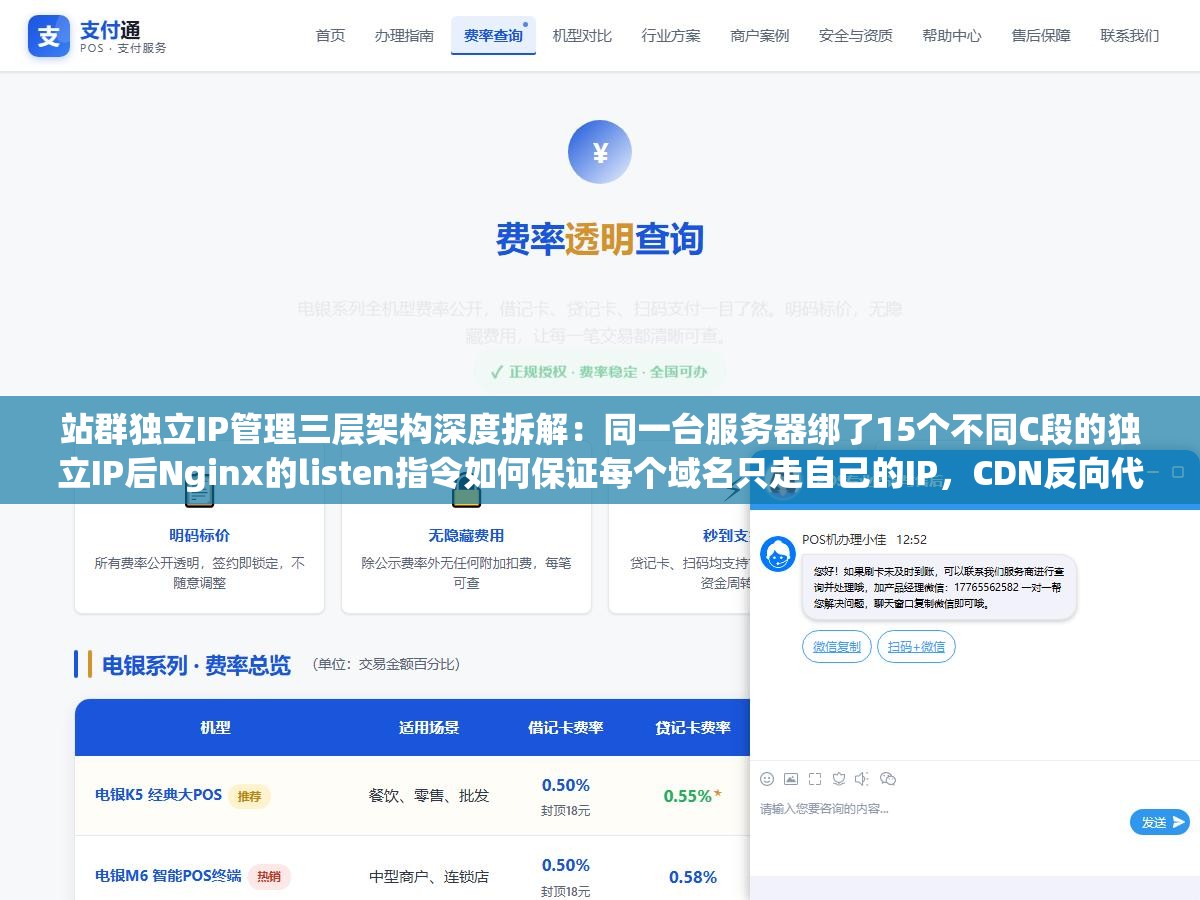 站群独立IP管理三层架构深度拆解:同一台服务器绑了15个不同C段的独立IP后Nginx的listen指令如何保证每个域名只走自己的IP,CDN反向代理怎么藏源站真实IP一个不漏 2 - 站群独立IP管理三层架构深度拆解:同一台服务器绑了15个不同C段的独立IP后Nginx的listen指令如何保证每个域名只走自己的IP,CDN反向代理怎么藏源站真实IP一个不漏 - UC建站系统