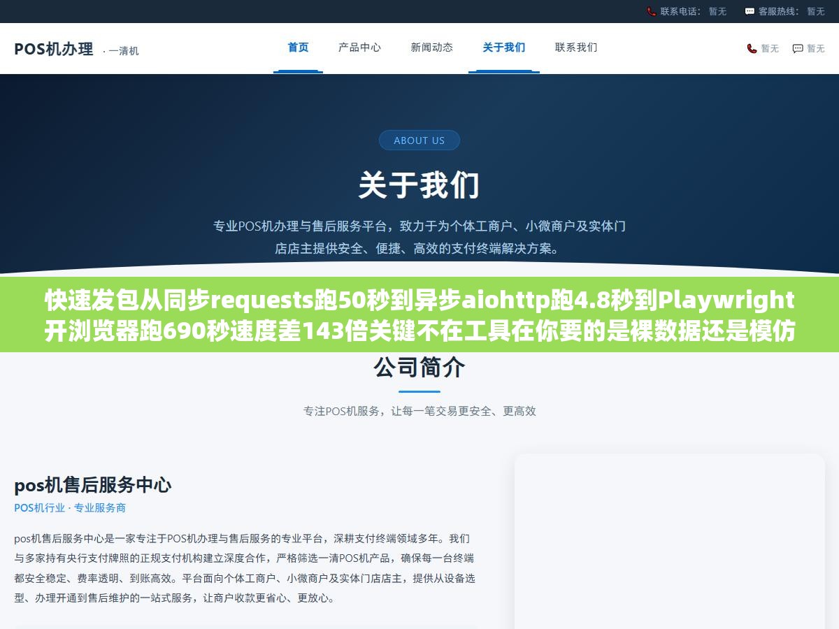 2 - 快速发包从同步requests跑50秒到异步aiohttp跑4.8秒到Playwright开浏览器跑690秒速度差143倍关键不在工具在你要的是裸数据还是模仿真人的浏览行为 - UC建站系统