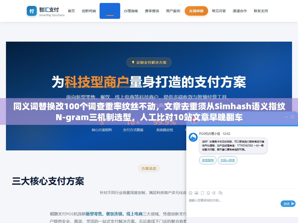 同义词替换改100个词查重率纹丝不动,文章去重须从Simhash语义指纹N-gram三机制选型,人工比对10站文章早晚翻车 3 - 同义词替换改100个词查重率纹丝不动,文章去重须从Simhash语义指纹N-gram三机制选型,人工比对10站文章早晚翻车 - UC建站系统