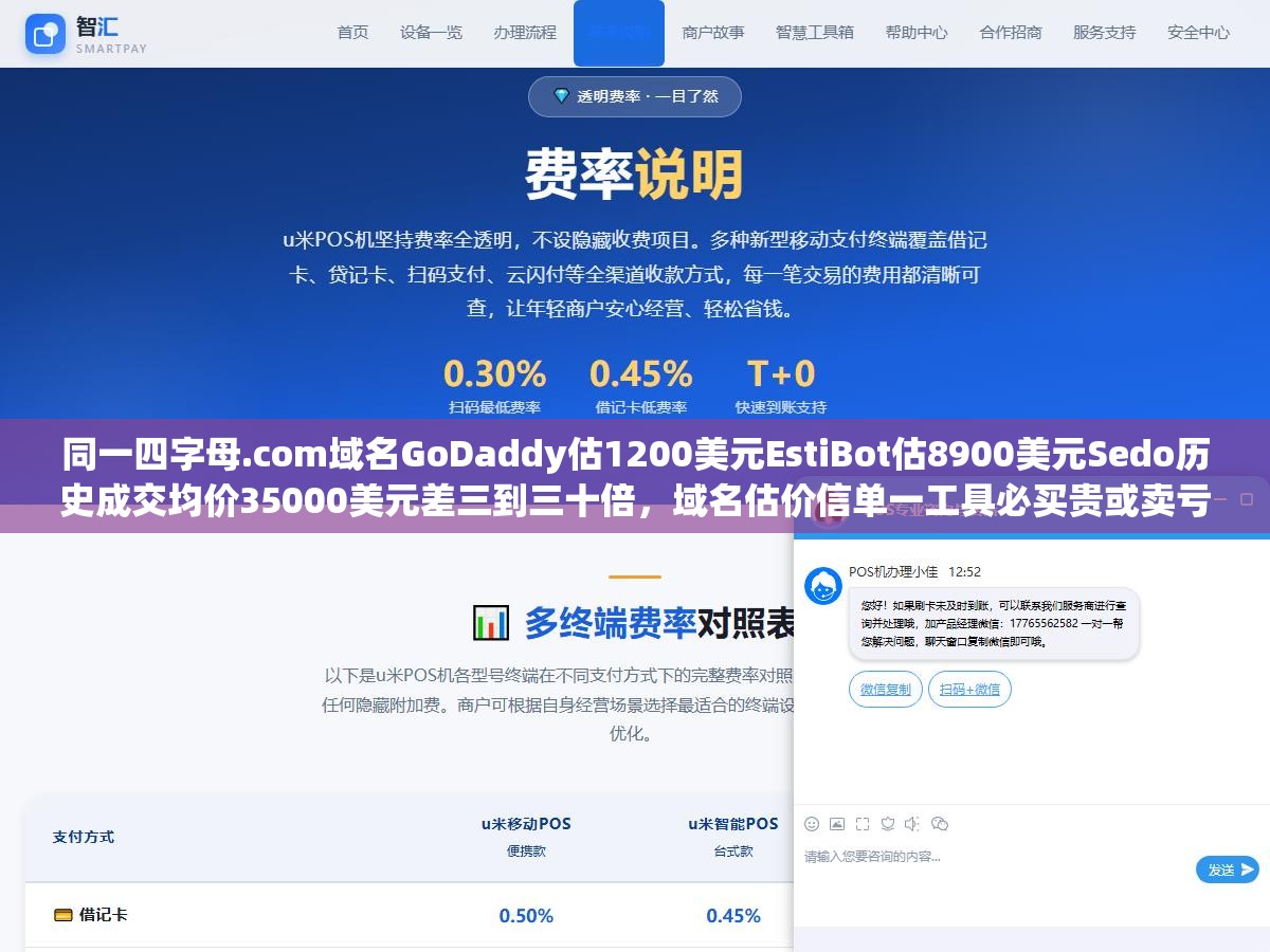 3 - 同一四字母.com域名GoDaddy估1200美元EstiBot估8900美元Sedo历史成交均价35000美元差三到三十倍，域名估价信单一工具必买贵或卖亏 - UC建站系统