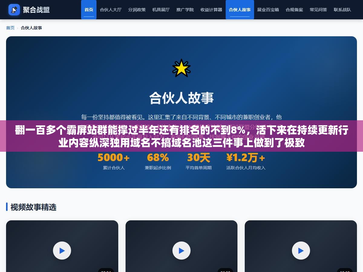 翻一百多个霸屏站群能撑过半年还有排名的不到8%,活下来在持续更新行业内容纵深独用域名不搞域名池这三件事上做到了极致 2 - 翻一百多个霸屏站群能撑过半年还有排名的不到8%,活下来在持续更新行业内容纵深独用域名不搞域名池这三件事上做到了极致 - UC建站系统