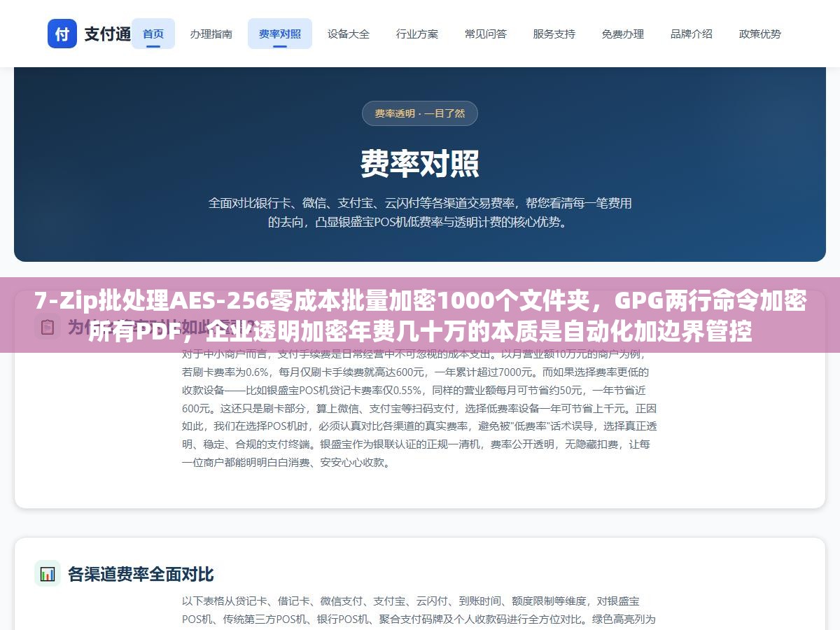 7-Zip批处理AES-256零成本批量加密1000个文件夹,GPG两行命令加密所有PDF,企业透明加密年费几十万的本质是自动化加边界管控 3 - 7-Zip批处理AES-256零成本批量加密1000个文件夹,GPG两行命令加密所有PDF,企业透明加密年费几十万的本质是自动化加边界管控 - UC建站系统