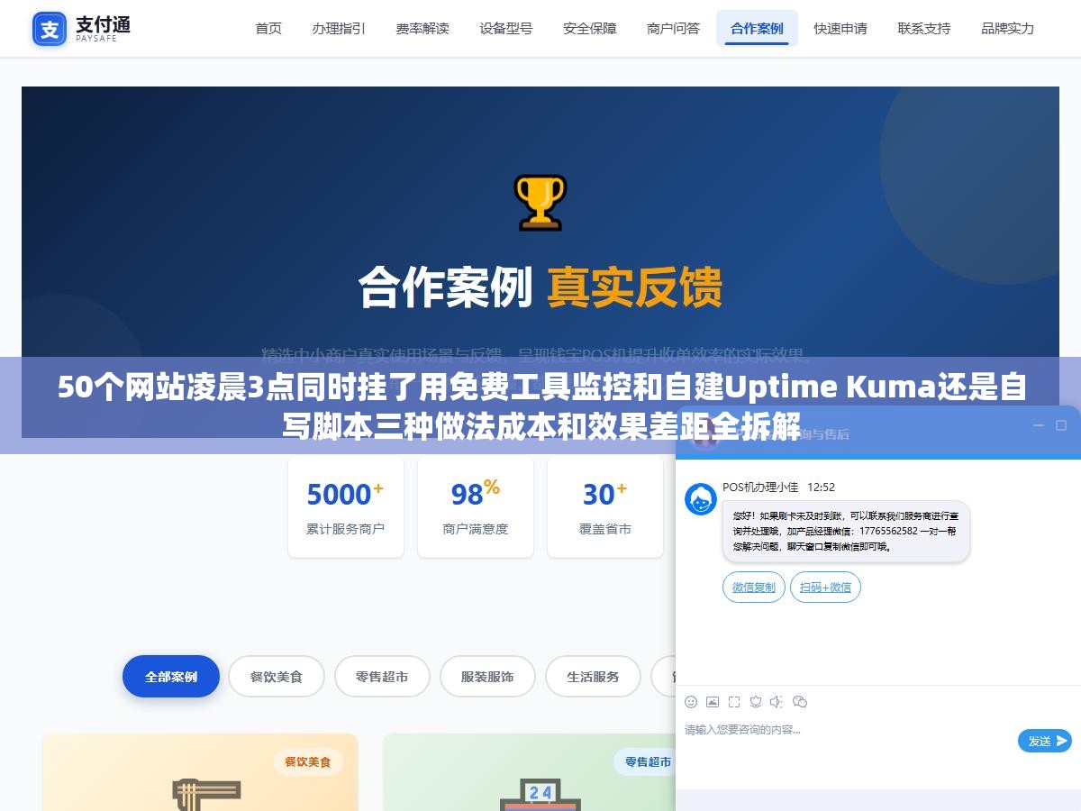 2 - 50个网站凌晨3点同时挂了用免费工具监控和自建Uptime Kuma还是自写脚本三种做法成本和效果差距全拆解 - UC建站系统
