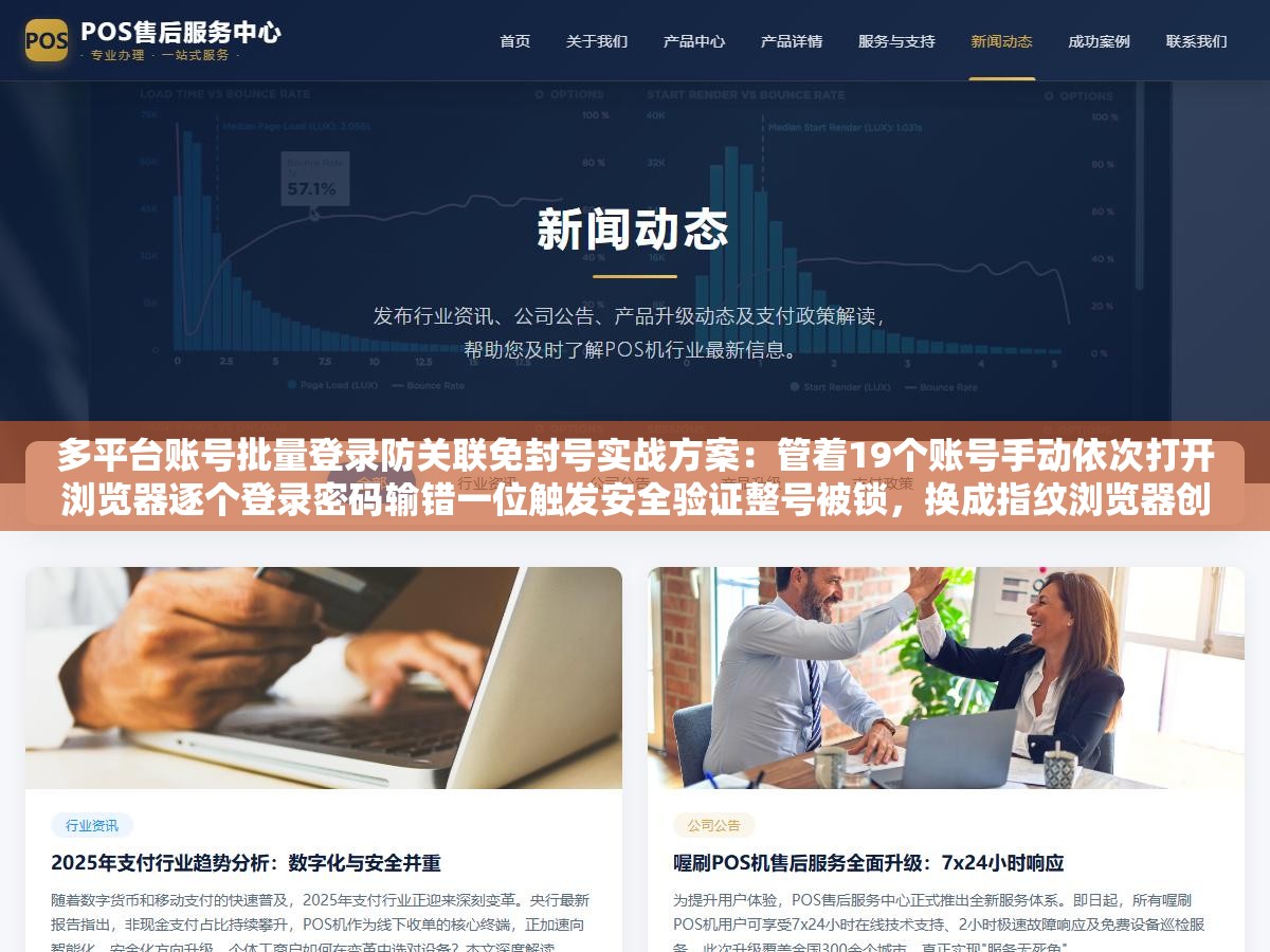 多平台账号批量登录防关联免封号实战方案：管着19个账号手动依次打开浏览器逐个登录密码输错一位触发安全验证整号被锁，换成指纹浏览器创建独立环境加独立代理IP一键打开后早晨40分钟缩到3分钟