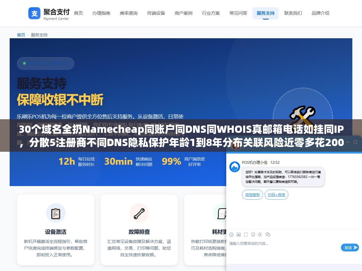 30个域名全扔Namecheap同账户同DNS同WHOIS真邮箱电话如挂同IP,分散5注册商不同DNS隐私保护年龄1到8年分布关联风险近零多花200美元 3 - 30个域名全扔Namecheap同账户同DNS同WHOIS真邮箱电话如挂同IP,分散5注册商不同DNS隐私保护年龄1到8年分布关联风险近零多花200美元 - UC建站系统