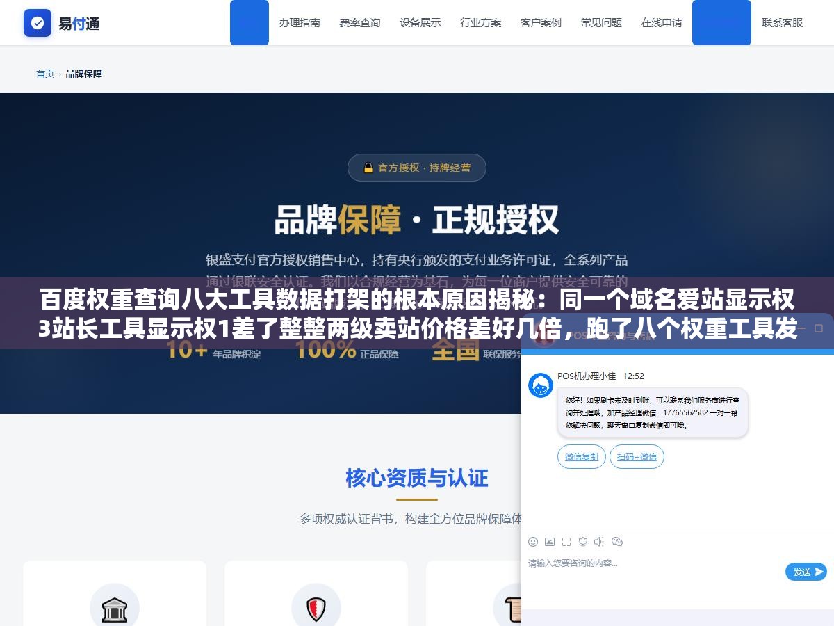 百度权重查询八大工具数据打架的根本原因揭秘:同一个域名爱站显示权3站长工具显示权1差了整整两级卖站价格差好几倍,跑了八个权重工具发现问题不是哪家算错了而是每家算法设计的维度权重占比完全不一样 2 - 百度权重查询八大工具数据打架的根本原因揭秘:同一个域名爱站显示权3站长工具显示权1差了整整两级卖站价格差好几倍,跑了八个权重工具发现问题不是哪家算错了而是每家算法设计的维度权重占比完全不一样 - UC建站系统