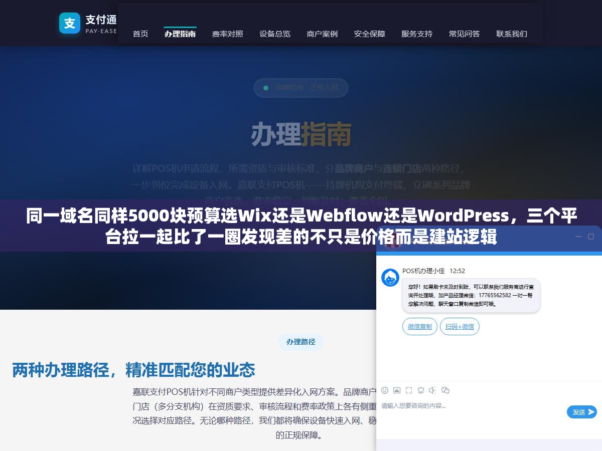 1 - 同一域名同样5000块预算选Wix还是Webflow还是WordPress，三个平台拉一起比了一圈发现差的不只是价格而是建站逻辑 - UC建站系统