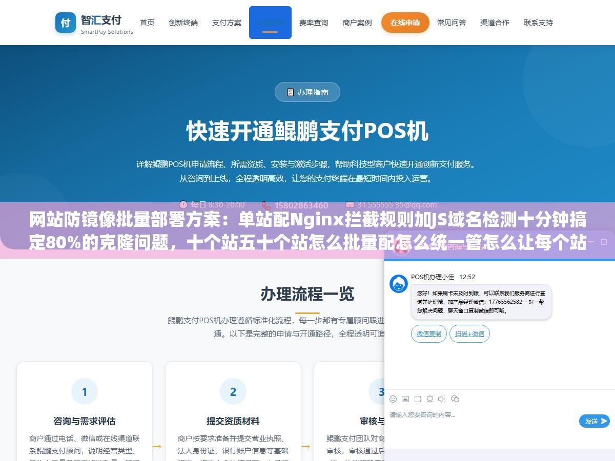 网站防镜像批量部署方案:单站配Nginx拦截规则加JS域名检测十分钟搞定80%的克隆问题,十个站五十个站怎么批量配怎么统一管怎么让每个站的规则不出错不串才是真正的难点 3 - 网站防镜像批量部署方案:单站配Nginx拦截规则加JS域名检测十分钟搞定80%的克隆问题,十个站五十个站怎么批量配怎么统一管怎么让每个站的规则不出错不串才是真正的难点 - UC建站系统