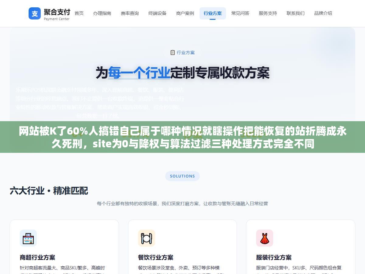 2 - 网站被K了60%人搞错自己属于哪种情况就瞎操作把能恢复的站折腾成永久死刑，site为0与降权与算法过滤三种处理方式完全不同 - UC建站系统