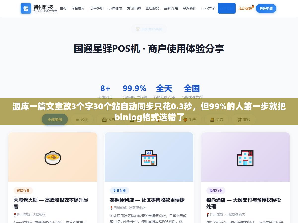 1 - 源库一篇文章改3个字30个站自动同步只花0.3秒，但99%的人第一步就把binlog格式选错了 - UC建站系统
