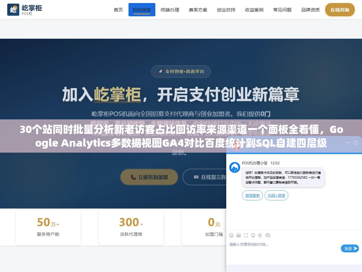 1 - 30个站同时批量分析新老访客占比回访率来源渠道一个面板全看懂，Google Analytics多数据视图GA4对比百度统计到SQL自建四层级 - UC建站系统