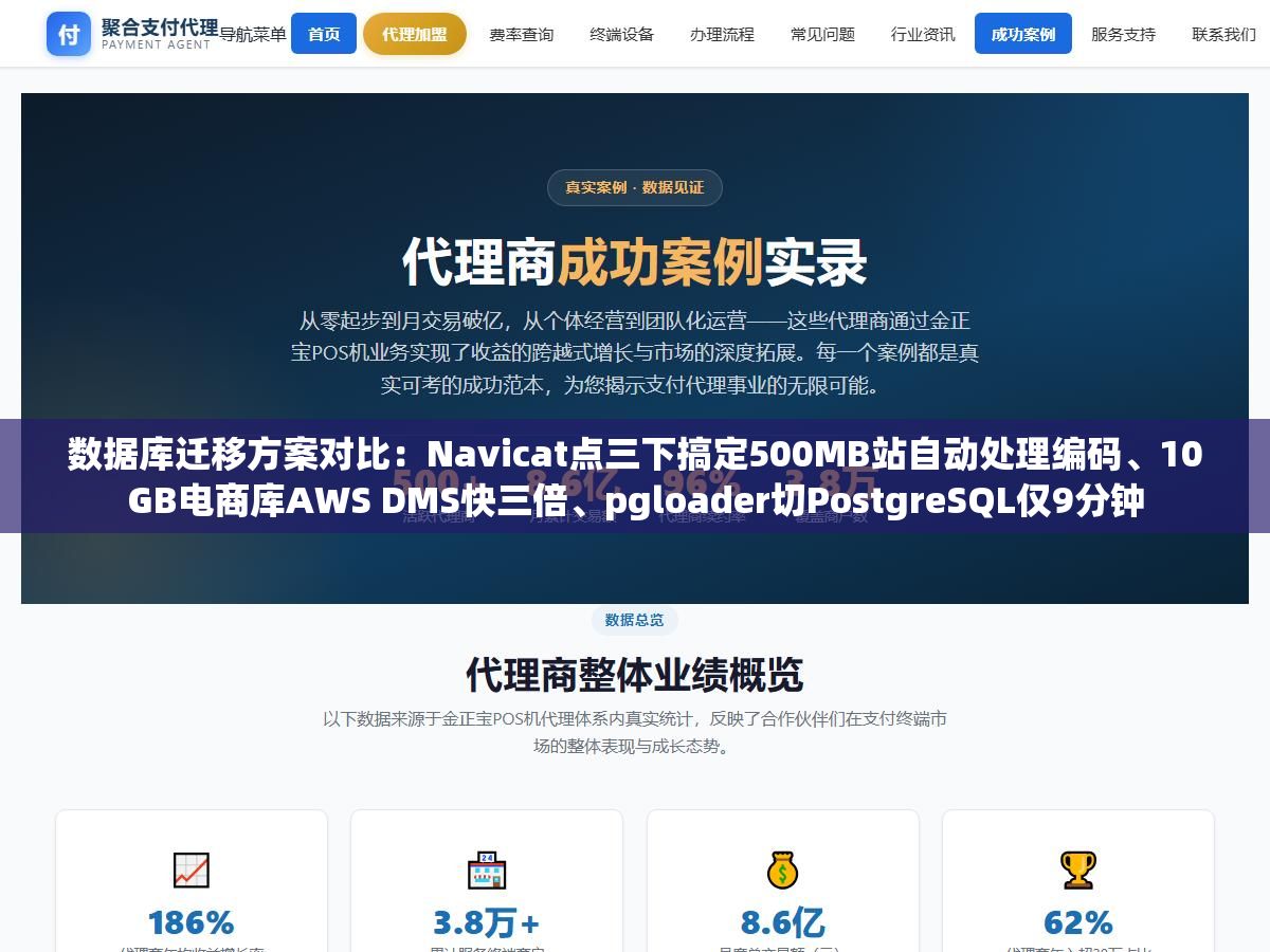1 - 数据库迁移方案对比：Navicat点三下搞定500MB站自动处理编码、10GB电商库AWS DMS快三倍、pgloader切PostgreSQL仅9分钟 - UC建站系统