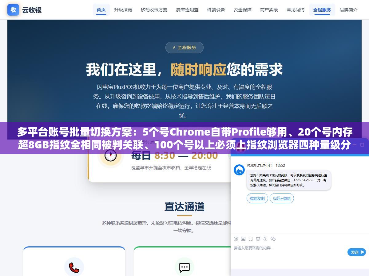 多平台账号批量切换方案:5个号Chrome自带Profile够用、20个号内存超8GB指纹全相同被判关联、100个号以上必须上指纹浏览器四种量级分界线详解 2 - 多平台账号批量切换方案:5个号Chrome自带Profile够用、20个号内存超8GB指纹全相同被判关联、100个号以上必须上指纹浏览器四种量级分界线详解 - UC建站系统