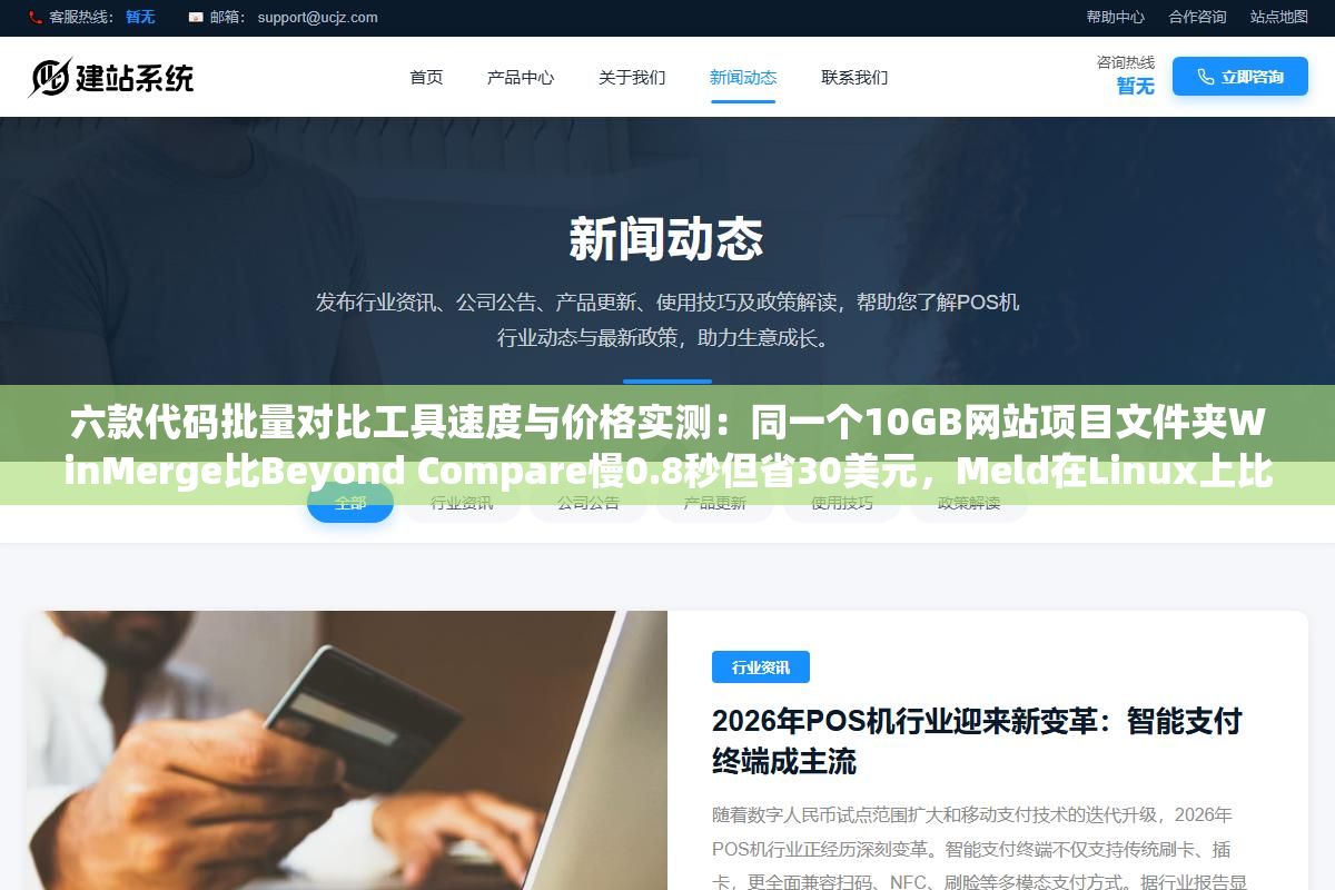 六款代码批量对比工具速度与价格实测:同一个10GB网站项目文件夹WinMerge比Beyond Compare慢0.8秒但省30美元,Meld在Linux上比Windows快一倍,站群十几站点theme文件夹对比人眼不可能逐行检查的场景决定了该用哪一款 2 - 六款代码批量对比工具速度与价格实测:同一个10GB网站项目文件夹WinMerge比Beyond Compare慢0.8秒但省30美元,Meld在Linux上比Windows快一倍,站群十几站点theme文件夹对比人眼不可能逐行检查的场景决定了该用哪一款 - UC建站系统
