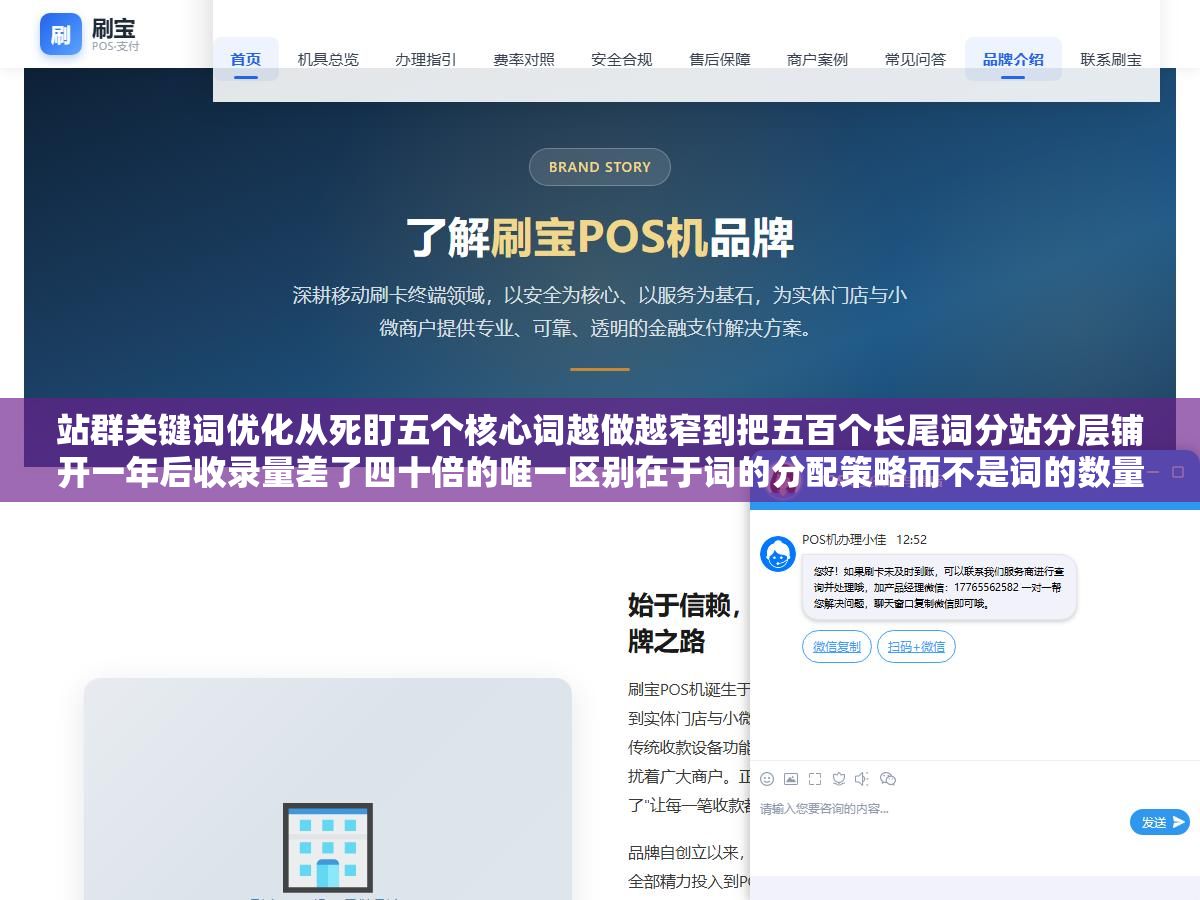 2 - 站群关键词优化从死盯五个核心词越做越窄到把五百个长尾词分站分层铺开一年后收录量差了四十倍的唯一区别在于词的分配策略而不是词的数量 - UC建站系统