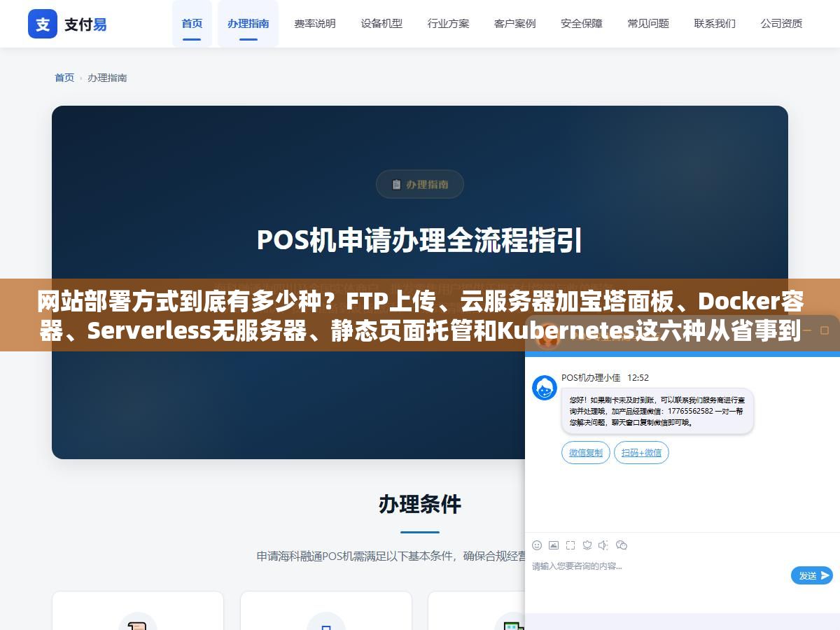 网站部署方式到底有多少种?FTP上传、云服务器加宝塔面板、Docker容器、Serverless无服务器、静态页面托管和Kubernetes这六种从省事到专业排列下来,做个人博客和企业官网选前两种就够了,做高并发SaaS才需要考虑后面四种 2 - 网站部署方式到底有多少种?FTP上传、云服务器加宝塔面板、Docker容器、Serverless无服务器、静态页面托管和Kubernetes这六种从省事到专业排列下来,做个人博客和企业官网选前两种就够了,做高并发SaaS才需要考虑后面四种 - UC建站系统