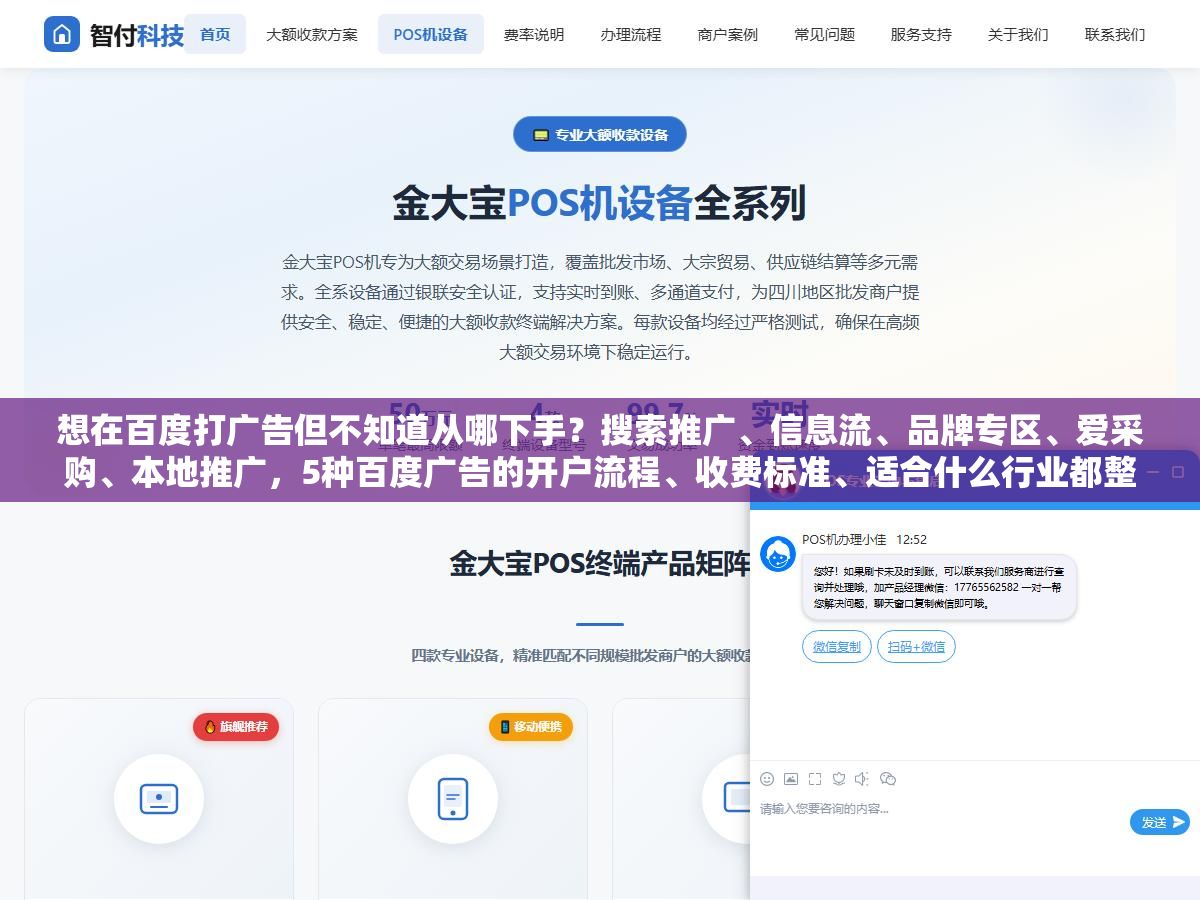 3 - 想在百度打广告但不知道从哪下手？搜索推广、信息流、品牌专区、爱采购、本地推广，5种百度广告的开户流程、收费标准、适合什么行业都整理好了 - UC建站系统