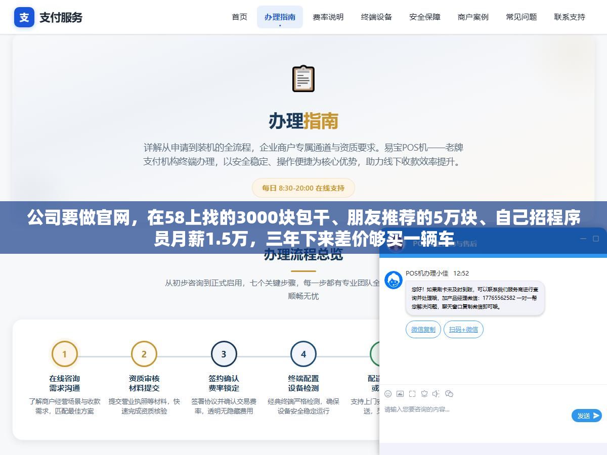 公司要做官网,在58上找的3000块包干、朋友推荐的5万块、自己招程序员月薪1.5万,三年下来差价够买一辆车 2 - 公司要做官网,在58上找的3000块包干、朋友推荐的5万块、自己招程序员月薪1.5万,三年下来差价够买一辆车 - UC建站系统