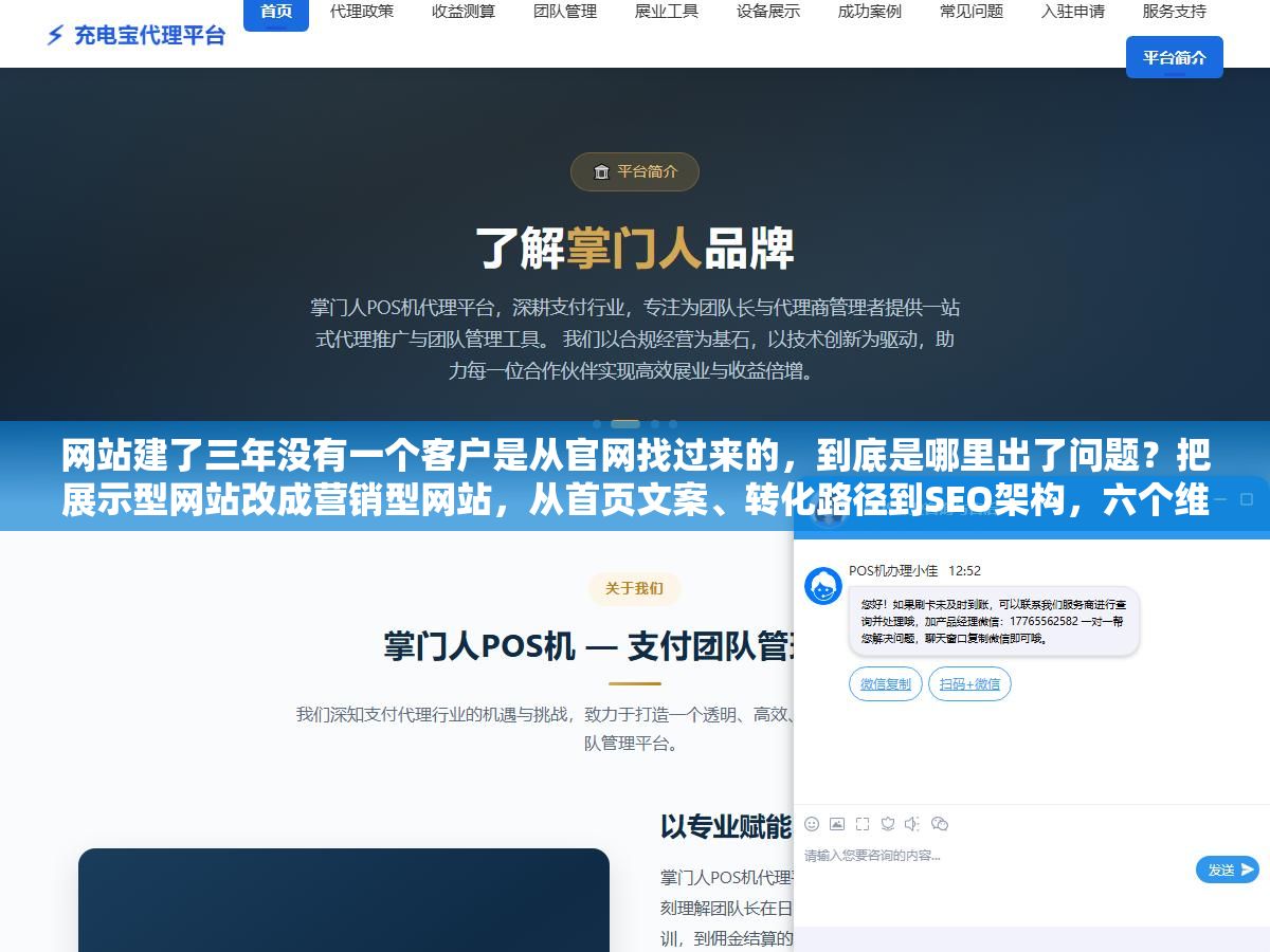 网站建了三年没有一个客户是从官网找过来的,到底是哪里出了问题?把展示型网站改成营销型网站,从首页文案、转化路径到SEO架构,六个维度排查下来80%的企业卡在了前两步 1 - 网站建了三年没有一个客户是从官网找过来的,到底是哪里出了问题?把展示型网站改成营销型网站,从首页文案、转化路径到SEO架构,六个维度排查下来80%的企业卡在了前两步 - UC建站系统