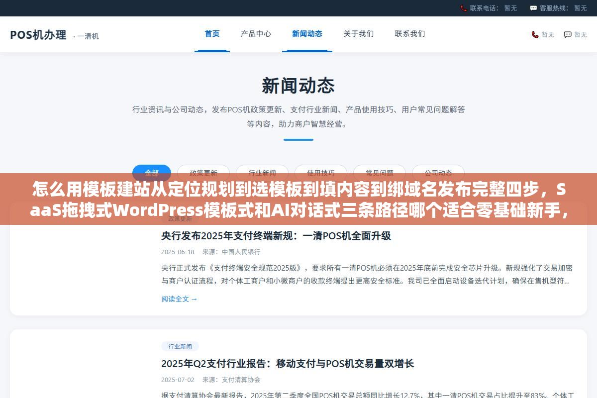 怎么用模板建站从定位规划到选模板到填内容到绑域名发布完整四步,SaaS拖拽式WordPress模板式和AI对话式三条路径哪个适合零基础新手,换模板内容会不会丢免费模板和付费模板差在哪里 3 - 怎么用模板建站从定位规划到选模板到填内容到绑域名发布完整四步,SaaS拖拽式WordPress模板式和AI对话式三条路径哪个适合零基础新手,换模板内容会不会丢免费模板和付费模板差在哪里 - UC建站系统