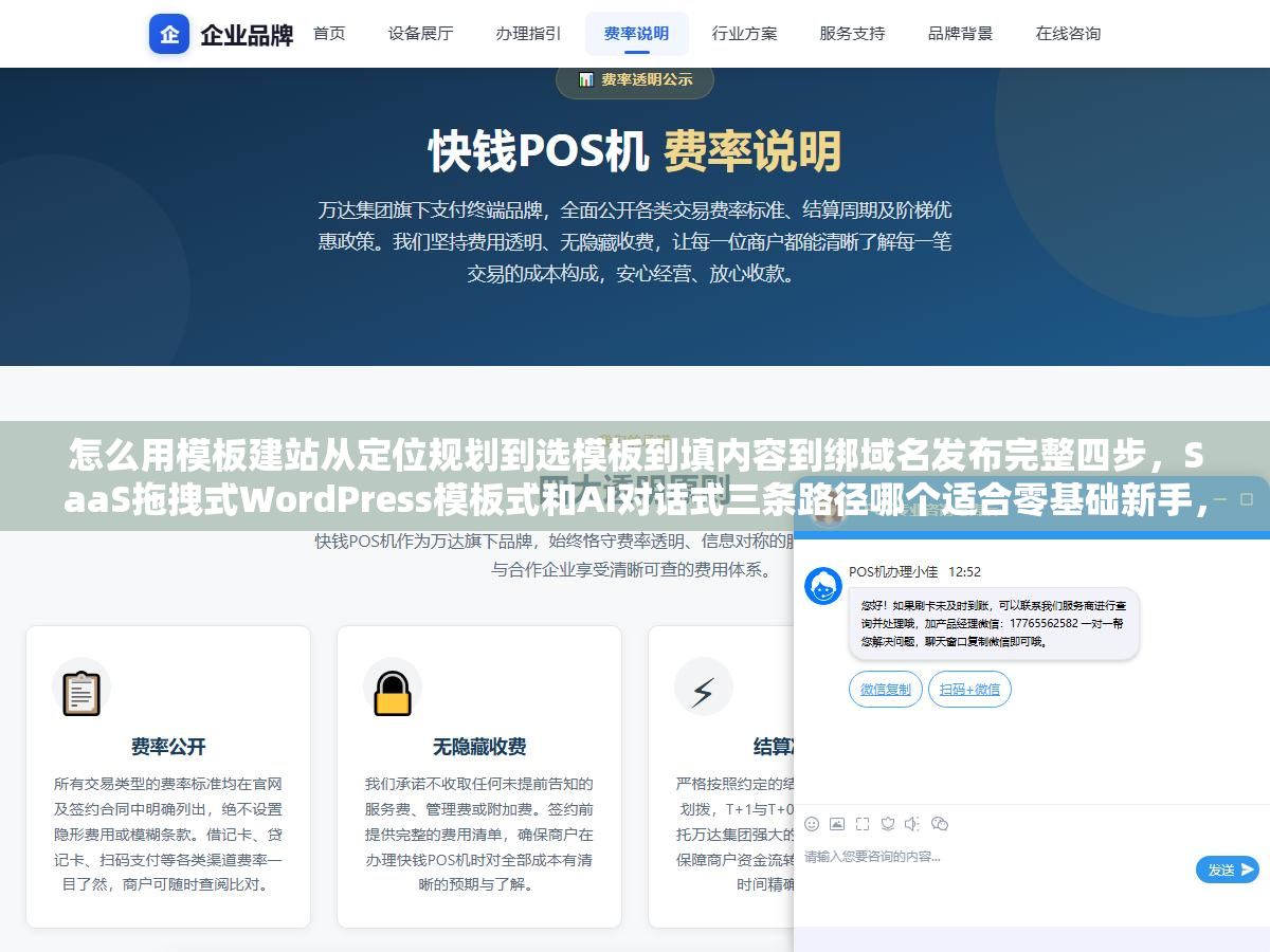 怎么用模板建站从定位规划到选模板到填内容到绑域名发布完整四步,SaaS拖拽式WordPress模板式和AI对话式三条路径哪个适合零基础新手,换模板内容会不会丢免费模板和付费模板差在哪里 2 - 怎么用模板建站从定位规划到选模板到填内容到绑域名发布完整四步,SaaS拖拽式WordPress模板式和AI对话式三条路径哪个适合零基础新手,换模板内容会不会丢免费模板和付费模板差在哪里 - UC建站系统