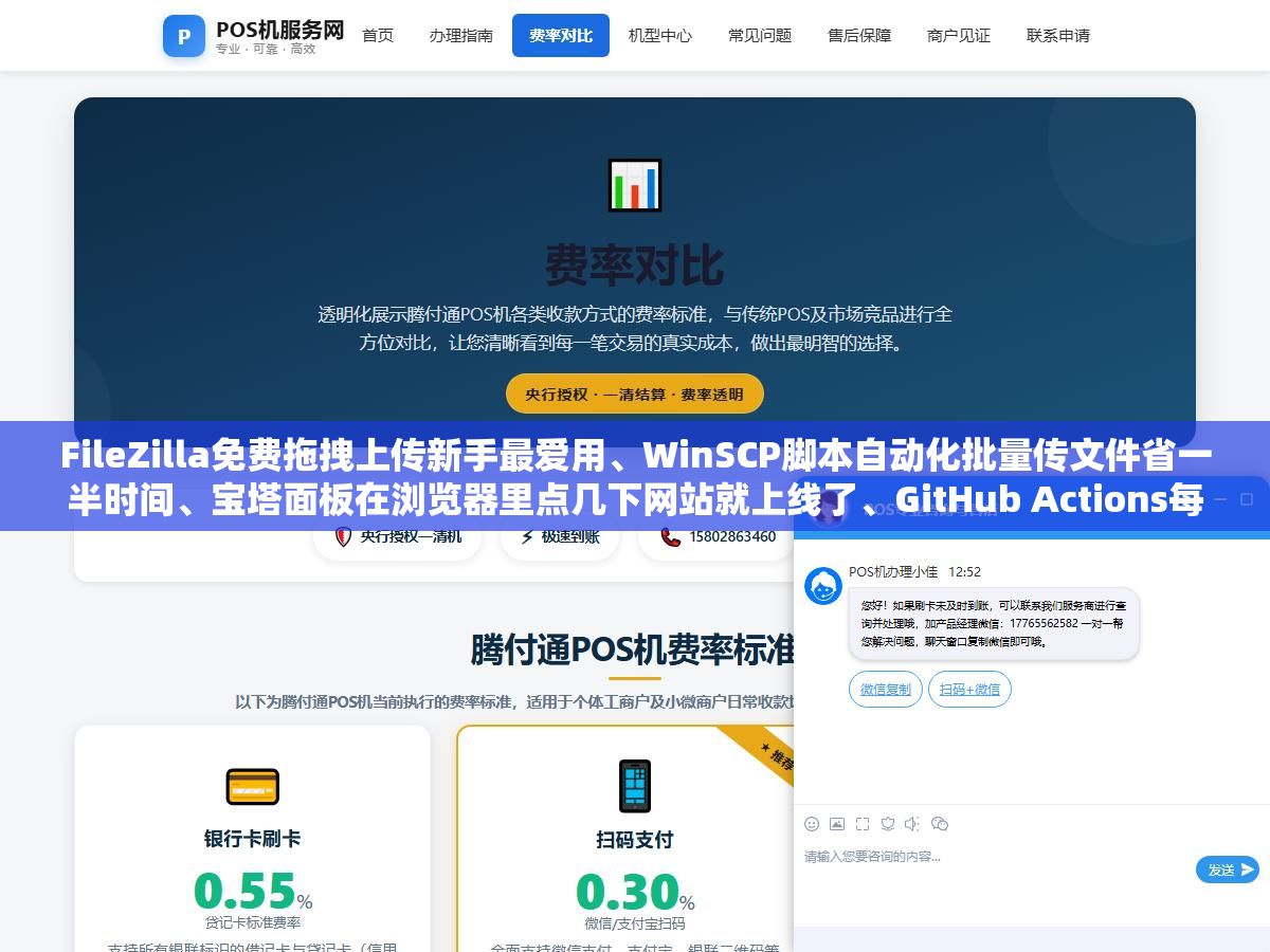FileZilla免费拖拽上传新手最爱用、WinSCP脚本自动化批量传文件省一半时间、宝塔面板在浏览器里点几下网站就上线了、GitHub Actions每次推送代码自动部署全程不用碰服务器,这四种网站发布工具的成本和操作门槛相差了三个量级但分别适合完全不同的四类人 2 - FileZilla免费拖拽上传新手最爱用、WinSCP脚本自动化批量传文件省一半时间、宝塔面板在浏览器里点几下网站就上线了、GitHub Actions每次推送代码自动部署全程不用碰服务器,这四种网站发布工具的成本和操作门槛相差了三个量级但分别适合完全不同的四类人 - UC建站系统