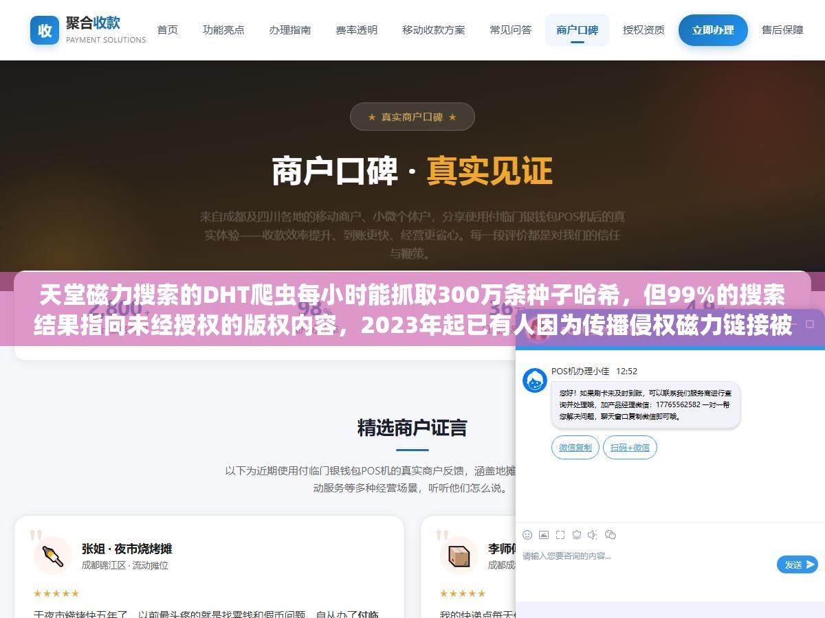 3 - 天堂磁力搜索的DHT爬虫每小时能抓取300万条种子哈希，但99%的搜索结果指向未经授权的版权内容，2023年起已有人因为传播侵权磁力链接被法院判罚，用之前先搞清楚Magnet URI协议的三层技术原理和两条法律红线 - UC建站系统