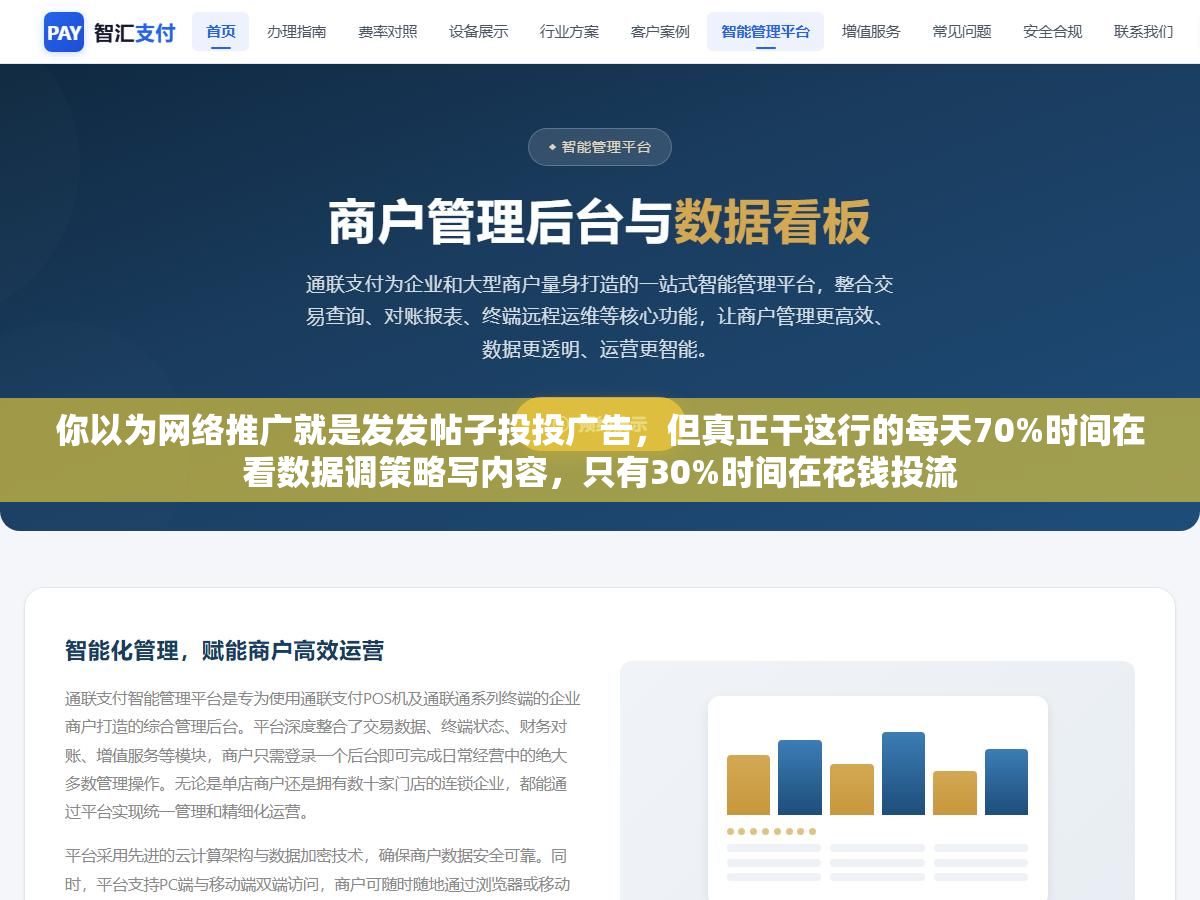 3 - 你以为网络推广就是发发帖子投投广告，但真正干这行的每天70%时间在看数据调策略写内容，只有30%时间在花钱投流 - UC建站系统