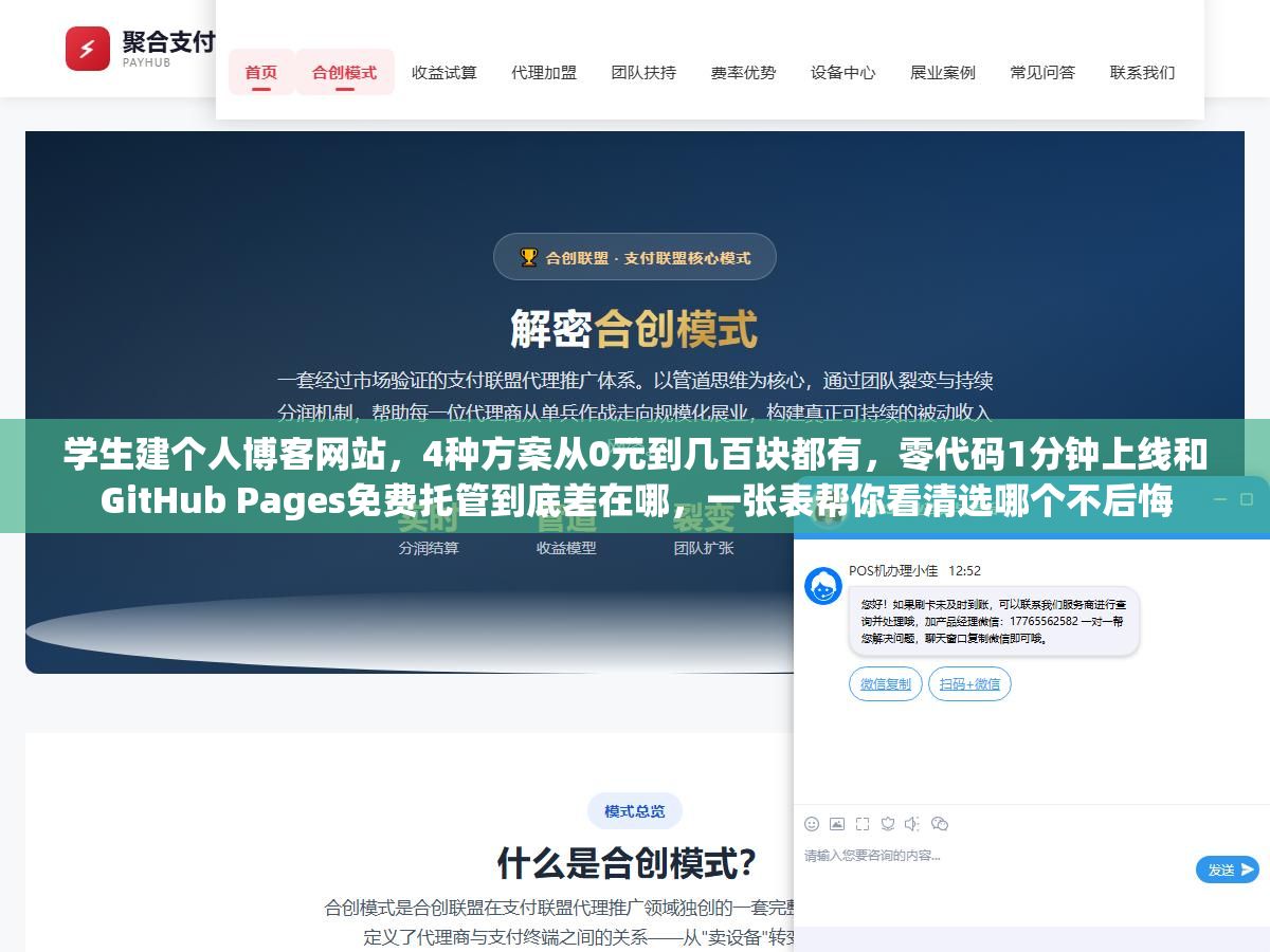 学生建个人博客网站,4种方案从0元到几百块都有,零代码1分钟上线和GitHub Pages免费托管到底差在哪,一张表帮你看清选哪个不后悔 2 - 学生建个人博客网站,4种方案从0元到几百块都有,零代码1分钟上线和GitHub Pages免费托管到底差在哪,一张表帮你看清选哪个不后悔 - UC建站系统