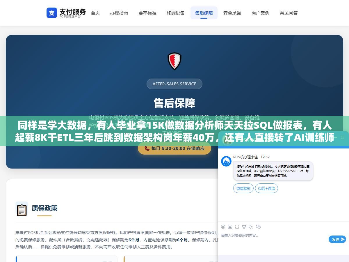 同样是学大数据,有人毕业拿15K做数据分析师天天拉SQL做报表,有人起薪8K干ETL三年后跳到数据架构岗年薪40万,还有人直接转了AI训练师——大数据专业的7个就业方向薪资和天花板差了不止一倍 2 - 同样是学大数据,有人毕业拿15K做数据分析师天天拉SQL做报表,有人起薪8K干ETL三年后跳到数据架构岗年薪40万,还有人直接转了AI训练师——大数据专业的7个就业方向薪资和天花板差了不止一倍 - UC建站系统