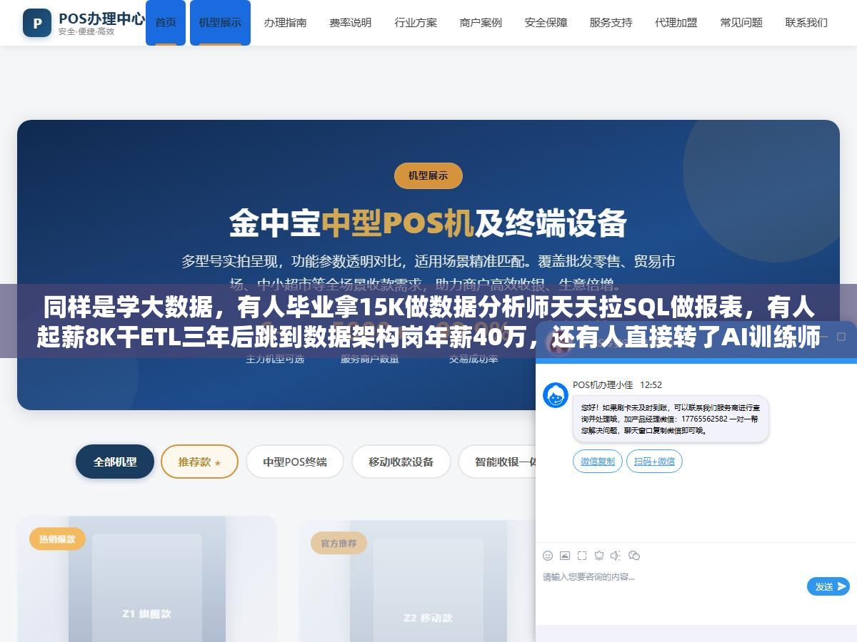 同样是学大数据,有人毕业拿15K做数据分析师天天拉SQL做报表,有人起薪8K干ETL三年后跳到数据架构岗年薪40万,还有人直接转了AI训练师——大数据专业的7个就业方向薪资和天花板差了不止一倍 1 - 同样是学大数据,有人毕业拿15K做数据分析师天天拉SQL做报表,有人起薪8K干ETL三年后跳到数据架构岗年薪40万,还有人直接转了AI训练师——大数据专业的7个就业方向薪资和天花板差了不止一倍 - UC建站系统